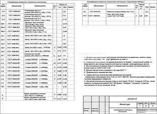 Спецификация стропильных конструкций