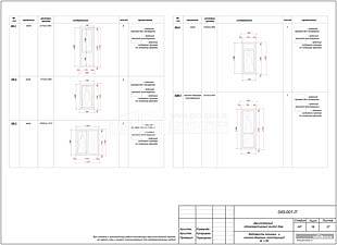 Ведомость оконных и оконно-дверных конструкций