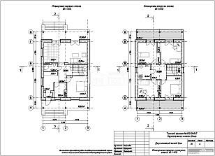 Планировка первого и второго этажа М 1:100
