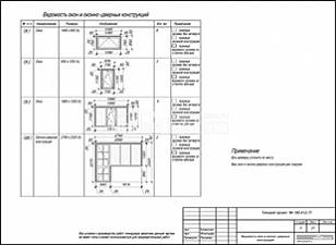 Ведомость окон и оконно-дверных конструкций