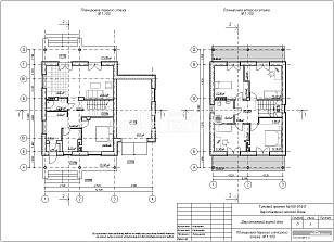 Планировка первого и второго этажа М 1:100